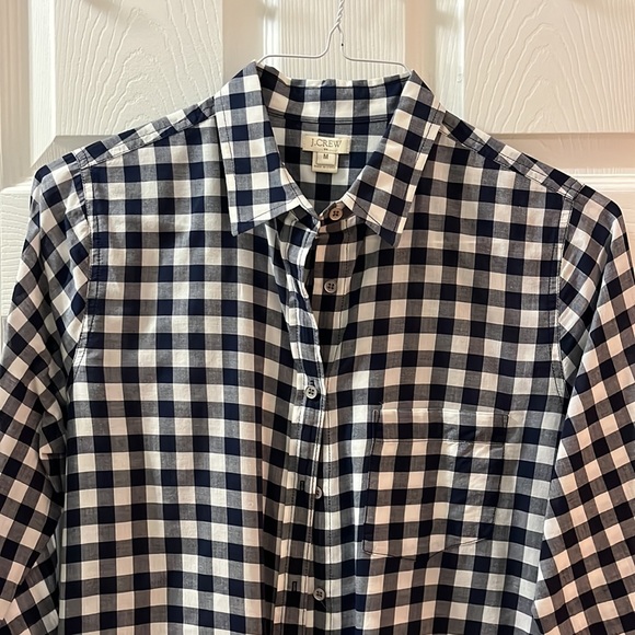 J. Crew Gingham Blouse - Picture 2 of 9